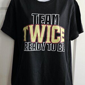 NWOT Twice Team Twice Womens Twice Land & Ready to Be Nayeon Black TShirt Medium